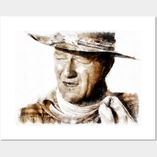 The portrait of John Wayne Posters and Art